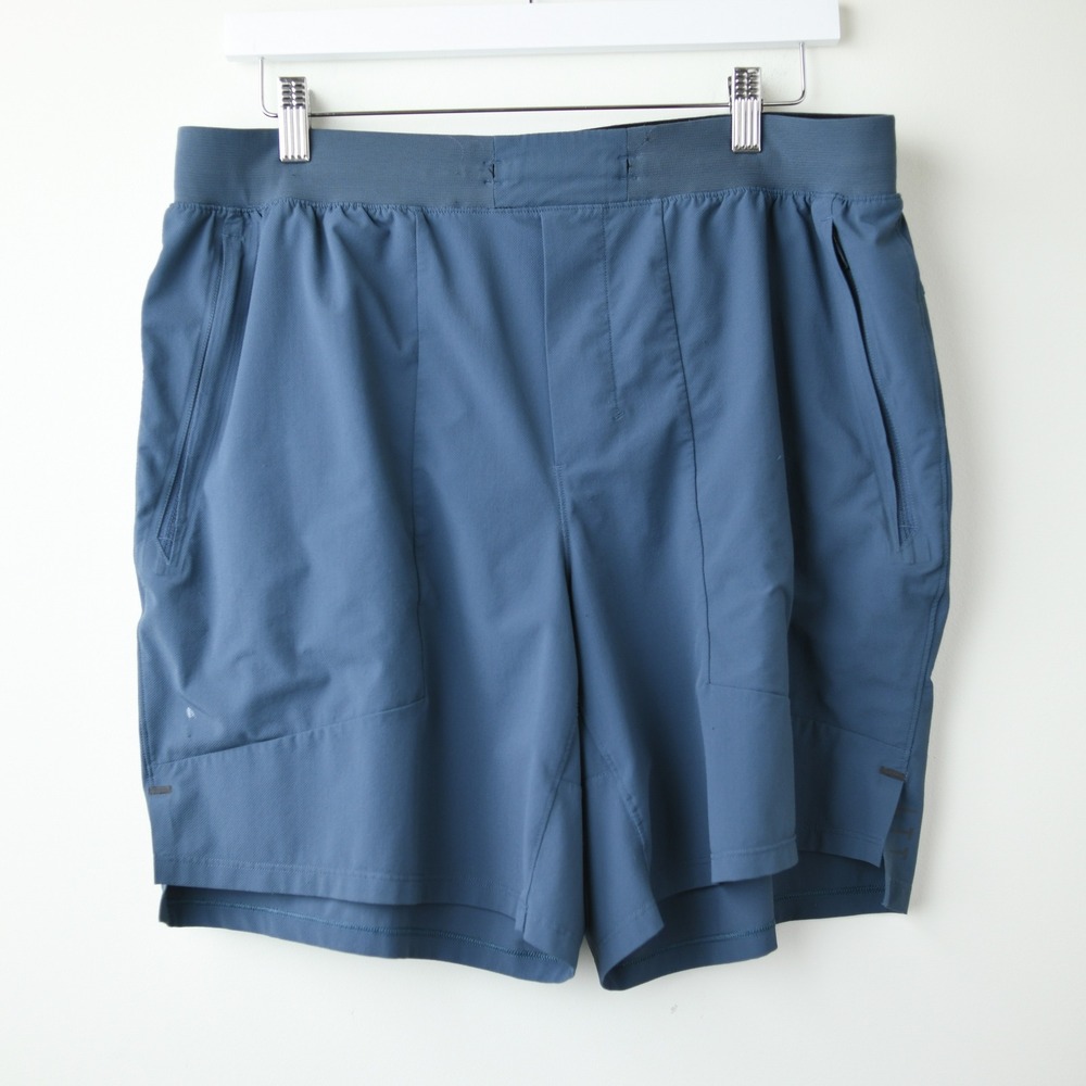 Lululemon License to Train Linerless Short 7" Mens XL Teal Blue Running Track